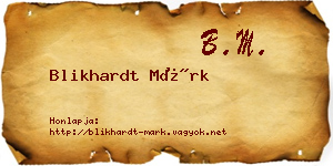 Blikhardt Márk névjegykártya