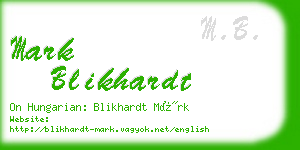 mark blikhardt business card
